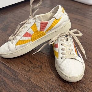Soludos Sunburst White and Yellow Women's Sneakers